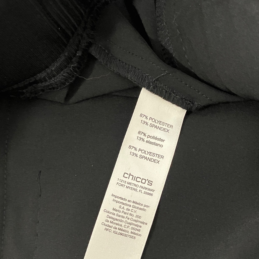 Chico’s Zenergy Black Pull On Pants size 2 - Picture 9 of 9